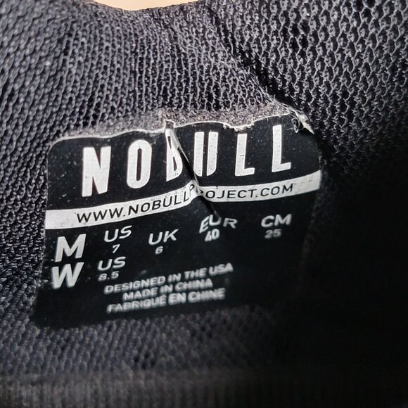 NoBull Low Top Shoes Mens Size 7 Triple Black Athletic Running Training Sneakers - Picture 7 of 7